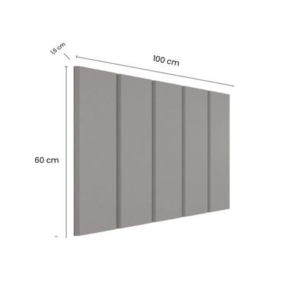 Imagem de Cabeceira Liora Modulada Cama Box Solteiro 1,00m 5 Módulos Cacao