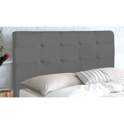 Imagem de Cabeceira Luna Para Cama Box Casal 140 cm Suede Cinza