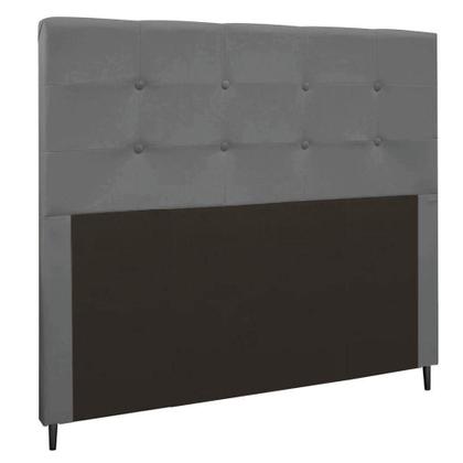 Imagem de Cabeceira Luna Para Cama Box Queen 160 Cm Suede Cinza