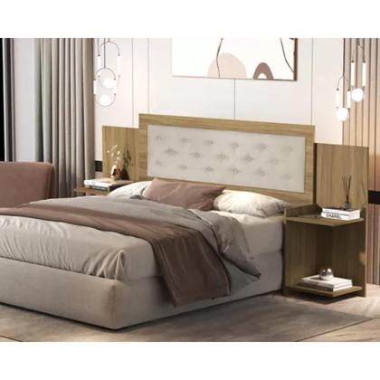 Imagem de Cabeceira MDF Moderna Regulável com Detalhe Estofado Viena