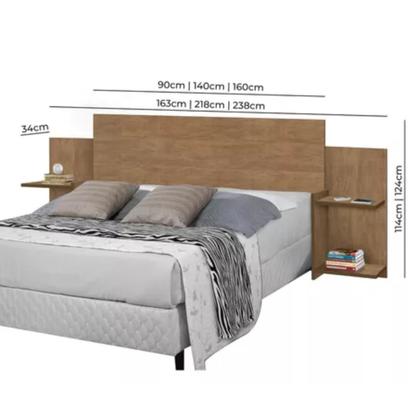 Imagem de Cabeceira MDF Moderna Regulável com Detalhe Estofado Viena