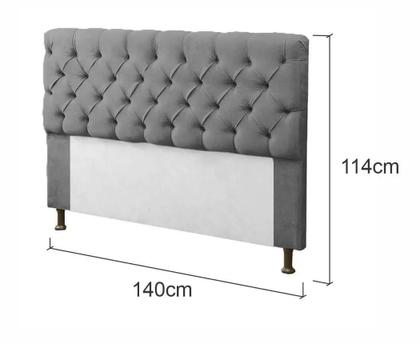 Cabeceira Mirage Para Cama Box Casal 140cm Com Capitonê Suede - Renascer Decor Imagem de Cabeceira Mirage Para Cama Box Casal 140cm Com Capitonê Suede