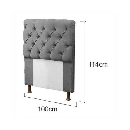 Imagem de Cabeceira Mirage Para Cama Box Solteiro 100cm Com Capitonê Suede