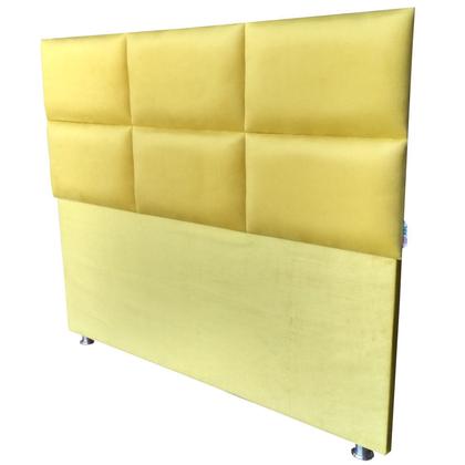 Imagem de Cabeceira Módena H6 Amarelo Suede Liso King 195 X 120 Cm