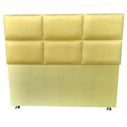 Imagem de Cabeceira Módena H6 Amarelo Suede Liso King 195 X 120 Cm