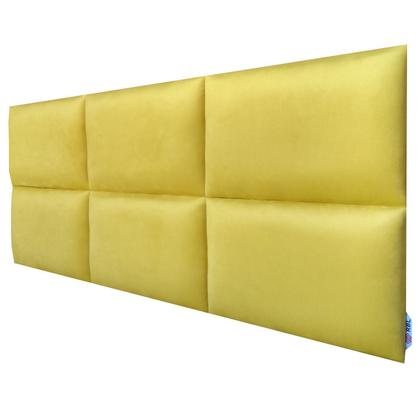 Imagem de Cabeceira Módena H6 Amarelo Suede Liso Queen 160 X 60