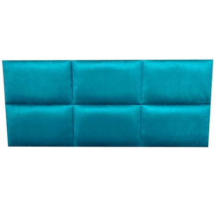 Imagem de Cabeceira Módena H6 Azul Turquesa Suede Liso Queen 160 X 60