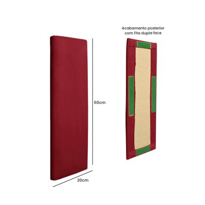 Imagem de Cabeceira Modulada Adesiva Estofada Carla Casal - Kit 7 Placas