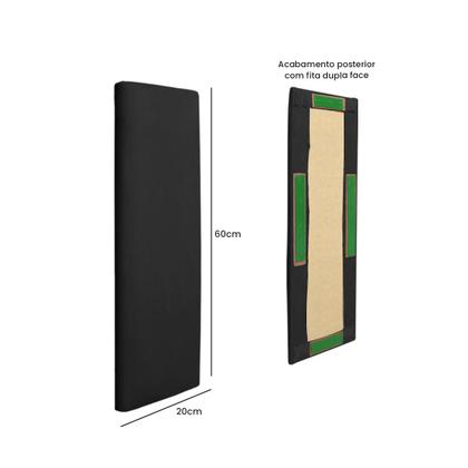 Imagem de Cabeceira Modulada Adesiva Estofada Carla Casal - Kit 7 Placas