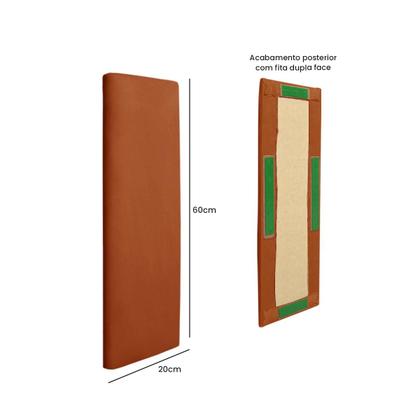 Imagem de Cabeceira Modulada Adesiva Estofada Carla Casal - Kit 7 Placas