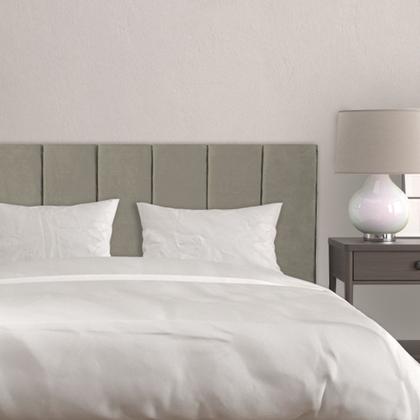 Imagem de Cabeceira Modulada Estofada Cinza Retangular Para Cama Box Queen King Solteiro ou Casal - 1 un 60cmX20cm