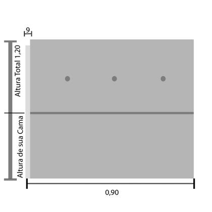 Imagem de Cabeceira Modular Almofadada Para Cama Luxo Clean material sintético RBL