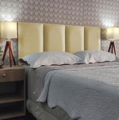 Imagem de Cabeceira Modular Cama Box Estofada Luxo Linho RBL