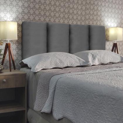 Imagem de Cabeceira Modular Cama Box Estofada Luxo Suede RBL