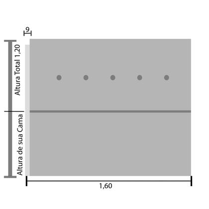 Imagem de Cabeceira Módulos Cama Box Estofada Luxo material sintético RBL