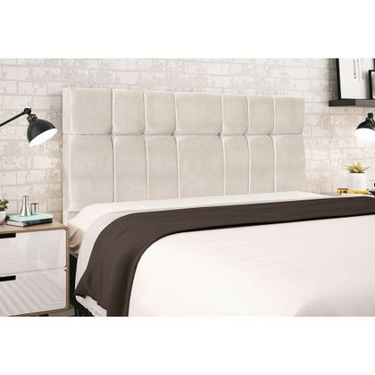Imagem de Cabeceira Opala Bege Estofada para Cama Box Casal Queen Size 164Cm Quarto Luxo JBE Móveis