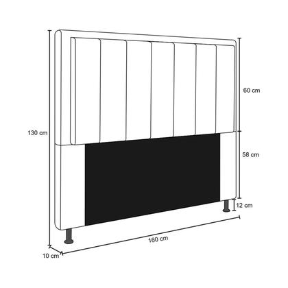 Imagem de Cabeceira Opala Cama Box Queen 160cm Linho - SSX Multicoisas