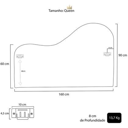 Imagem de Cabeceira Orgânica 160cm Casal Queen Painél Para Cama Box Bouclé Serena