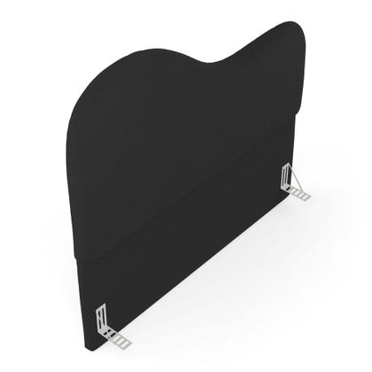 Imagem de Cabeceira Orgânica Cama Box King Size Sea 195cm com Frame Suede Preto - Desk Design