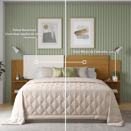 Imagem de Cabeceira Painel Cama Box Quarto Regulável Casal/Queen/King - MJM Casa dos Móveis