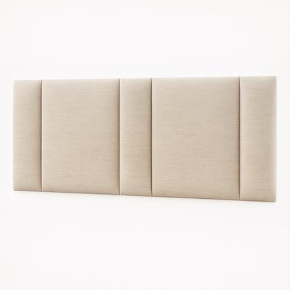 Imagem de Cabeceira Painel Cama Box Queen Size Siri 160cm com LED Linho Bege - Desk Design