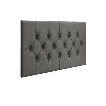 Imagem de Cabeceira Painel Cama Box Solteiro 90 cm CAPITONÊ Suspensa - Cinza Suede