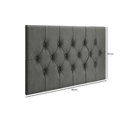 Imagem de Cabeceira Painel Cama Box Solteiro 90 cm CAPITONÊ Suspensa - Cinza Suede