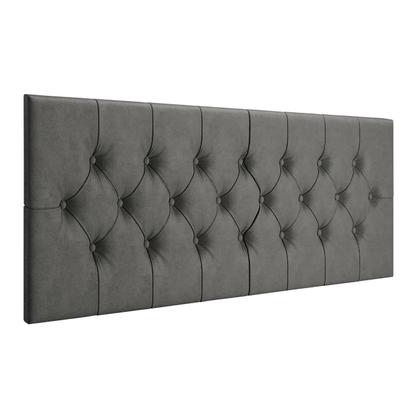 Imagem de Cabeceira Painel Cama Casal 1,40 CAPITONÊ Box Estofada - Cinza Suede