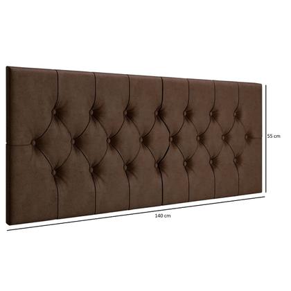 Cabeceira Painel Cama Casal 1,40 CAPITONÊ Box Estofada - Marrom Suede - AJMóveis Imagem de Cabeceira Painel Cama Casal 1,40 CAPITONÊ Box Estofada - Marrom Suede