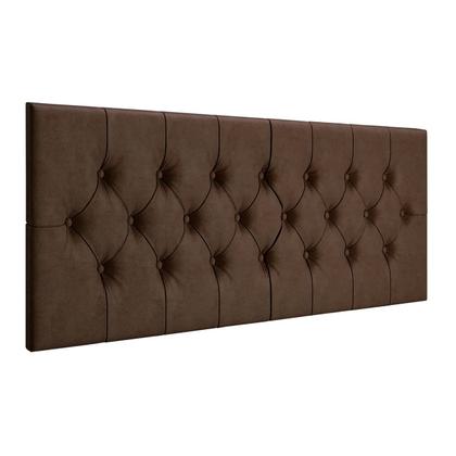 Cabeceira Painel Cama Casal 1,40 CAPITONÊ Box Estofada - Marrom Suede - AJMóveis Imagem de Cabeceira Painel Cama Casal 1,40 CAPITONÊ Box Estofada - Marrom Suede