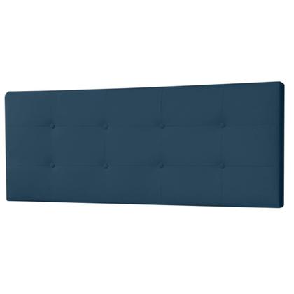 Imagem de Cabeceira Painel Casal 1,40m Berlim Suede Azul Marinho Dal Poz Estofados