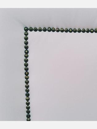 Imagem de Cabeceira Painel Glamour Tachas Branca Reta material sintético Branca