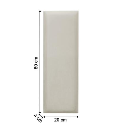 Imagem de Cabeceira Painel Modular Cama Box Veludo Bege Madelina Decor