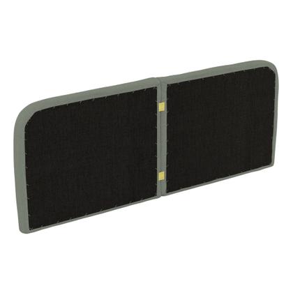 Imagem de Cabeceira Painel Orgânico Cama Box Queen Size Aira 160cm Dobrável Bouclé Verde Menta - Desk Design