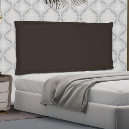 Imagem de Cabeceira Painel Queen 1,60m Veneza Suede Marrom Café - Pallazio