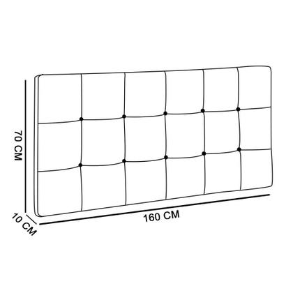 Imagem de Cabeceira Painel Sleep para Cama Box Casal 1,60 m Suede Bege 1301 - D'Rossi