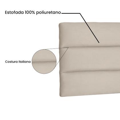 Imagem de Cabeceira Painel Solteiro 0,90m La Italiana Suede - Pallazio