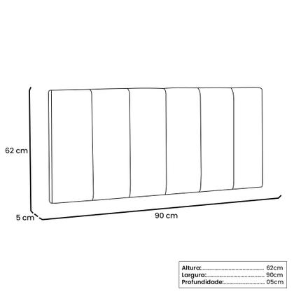 Imagem de Cabeceira Painel Solteiro 0,90m Ravenna Corano - Pallazio
