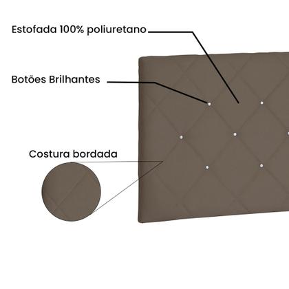 Imagem de Cabeceira Painel Tânia Para Cama Box Solteiro 90 cm Suede Caramelo S04 - D'Rossi