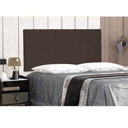 Imagem de Cabeceira Painel Verona Para Cama Box King 195 cm Suede Café - D'Rossi