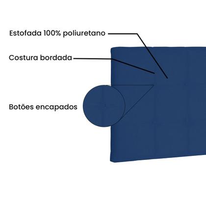 Imagem de Cabeceira Painel Verona Para Cama Box Solteiro 90 cm Suede - D'Rossi