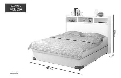 Imagem de Cabeceira Para Cama Box Casal 140 Melissa Castanho VJ Moveis