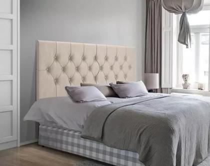 Cabeceira Para Cama Box Casal Capitonê 1,40x56 Bege - Cal Móveis Imagem de Cabeceira Para Cama Box Casal Capitonê 1,40x56 Bege