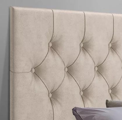 Cabeceira Para Cama Box Casal Capitonê 1,40x56 Bege - Cal Móveis Imagem de Cabeceira Para Cama Box Casal Capitonê 1,40x56 Bege