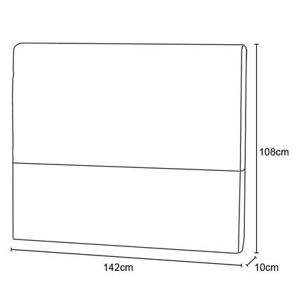 Imagem de Cabeceira Para Cama Box Casal Clean 1400mm Suede Marrom Taupe - Luma