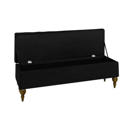 Imagem de Cabeceira para cama box com Baú Banco Sapateira para Quartos Closet Decoração Botão Capitone 0,90 Cm Bia Nanda Decor