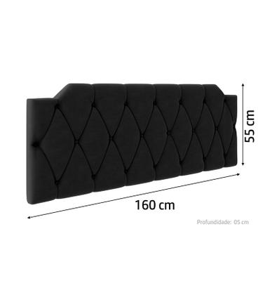 Imagem de Cabeceira Para Cama Box De Casal Queen Kelly Estofada Suede 160x55cm Diversas Cores