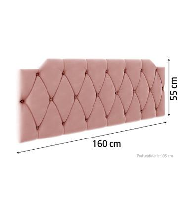 Imagem de Cabeceira Para Cama Box De Casal Queen Kelly Estofada Suede 160x55cm Diversas Cores