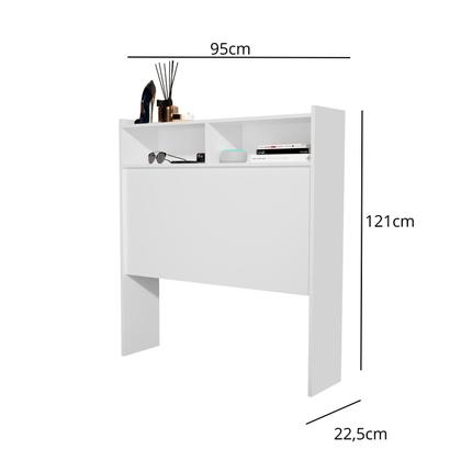 Imagem de Cabeceira Para Cama Box de Solteiro 0,90 Melissa com Nichos e prateleiras Moderna compacta