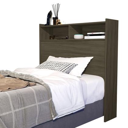 Imagem de Cabeceira Para Cama Box de Solteiro 0,90 Melissa com Nichos e prateleiras Moderna compacta